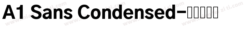 A1 Sans Condensed字体转换